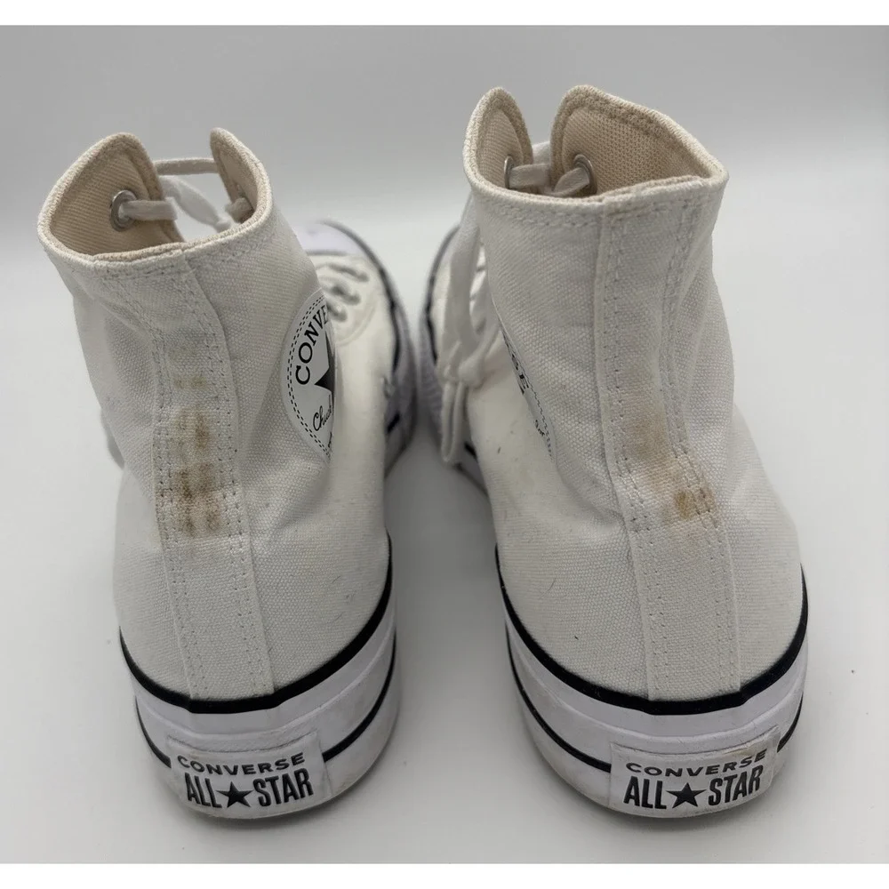 Converse Chuck Taylor All Star Platform High Top White Lace-Up Sneaker 560846F